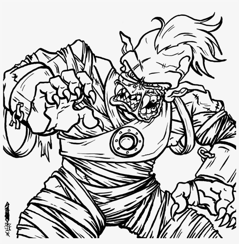 awesome zombie coloring pages