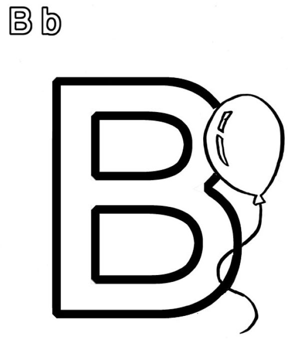 Letter b coloring page