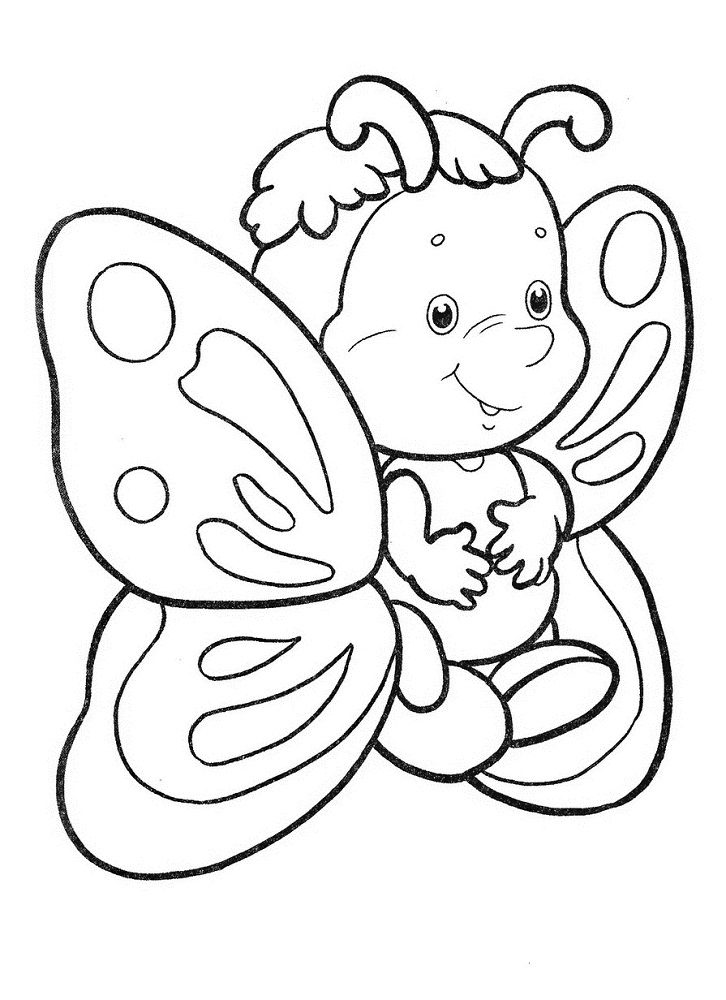 baby butterfly coloring pages