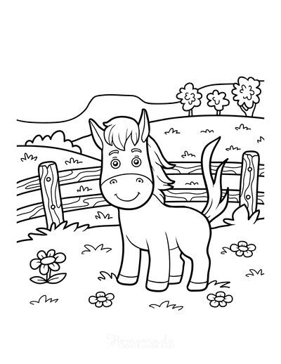 baby horse coloring pages for kids