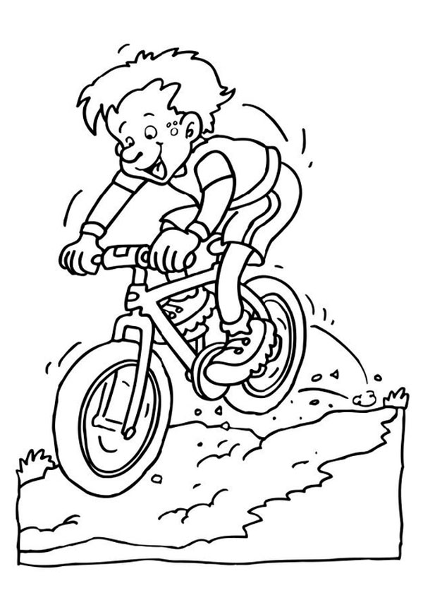 Baby Mountain Bike Coloring Pa...