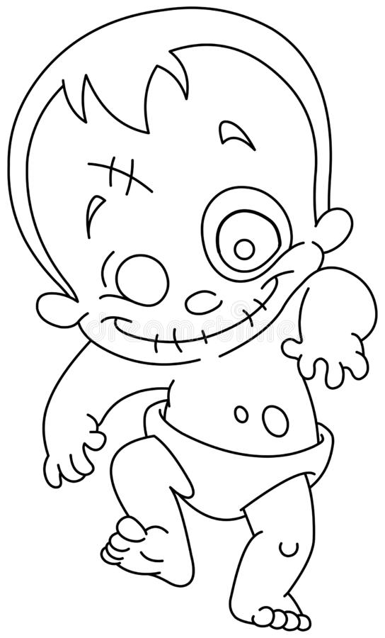 baby zombie coloring pages