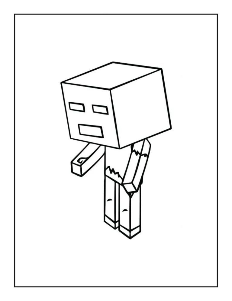 Minecraft Baby Zombie Coloring Pages