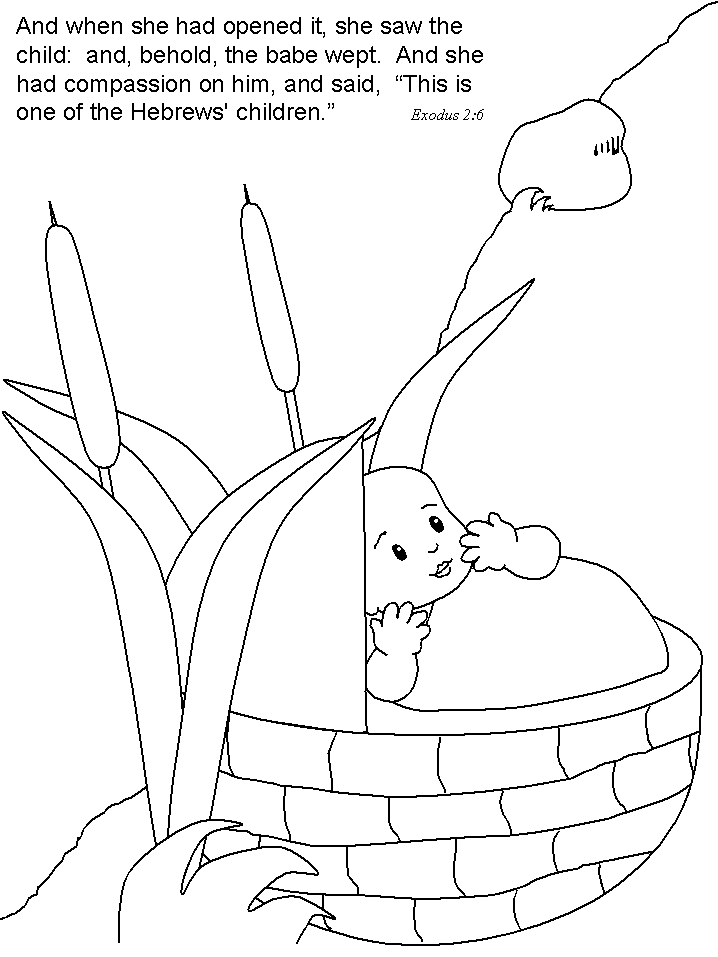 Babymoses Bible Coloring Pages