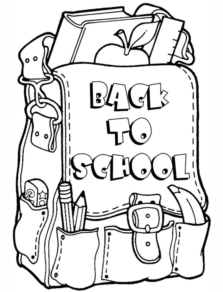 back to school coloring page