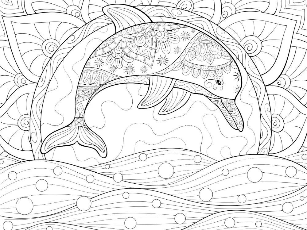 background and water coloring pages for adults
