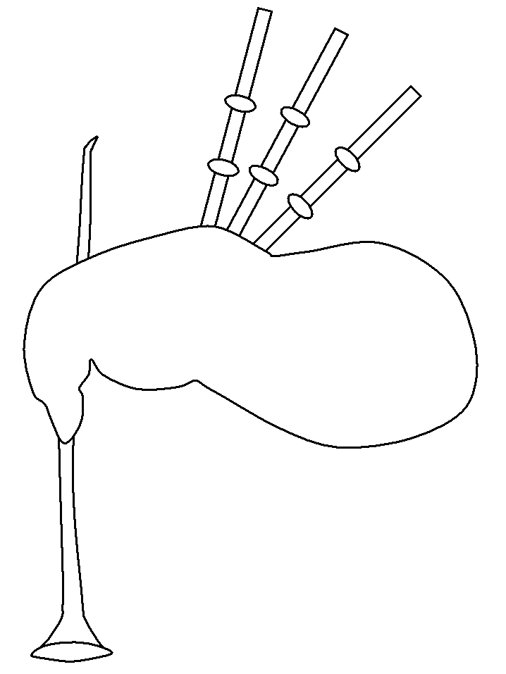 Bagpipes Scotland Coloring Pages