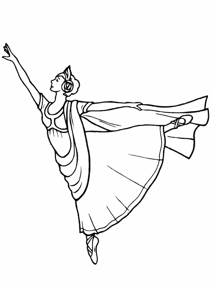 Ballet Sports Woman Coloring Pages