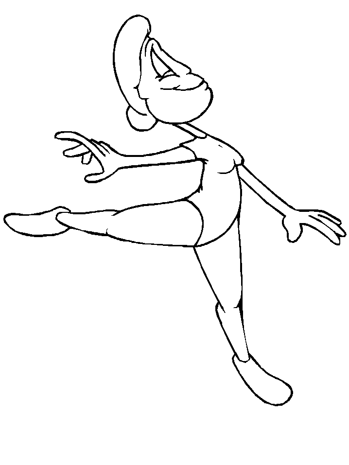 Ballet Sports Lady Coloring Pages