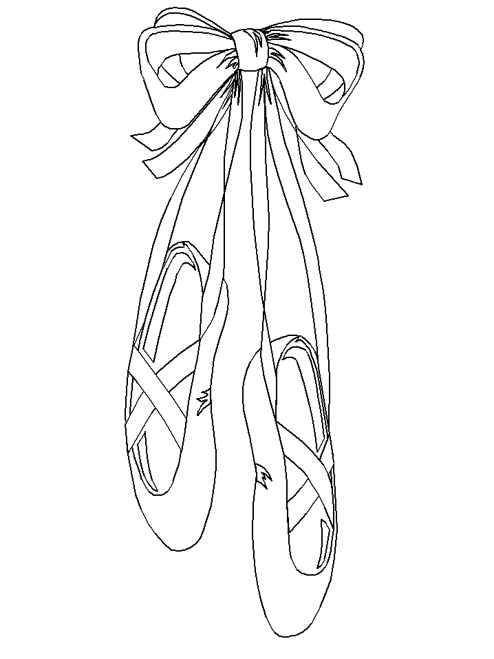 Ballet Shoes Sports Coloring Pages