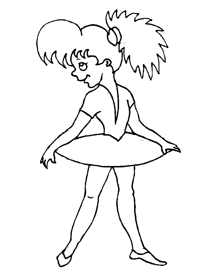 Ballet Sports Little Girl Coloring Pages