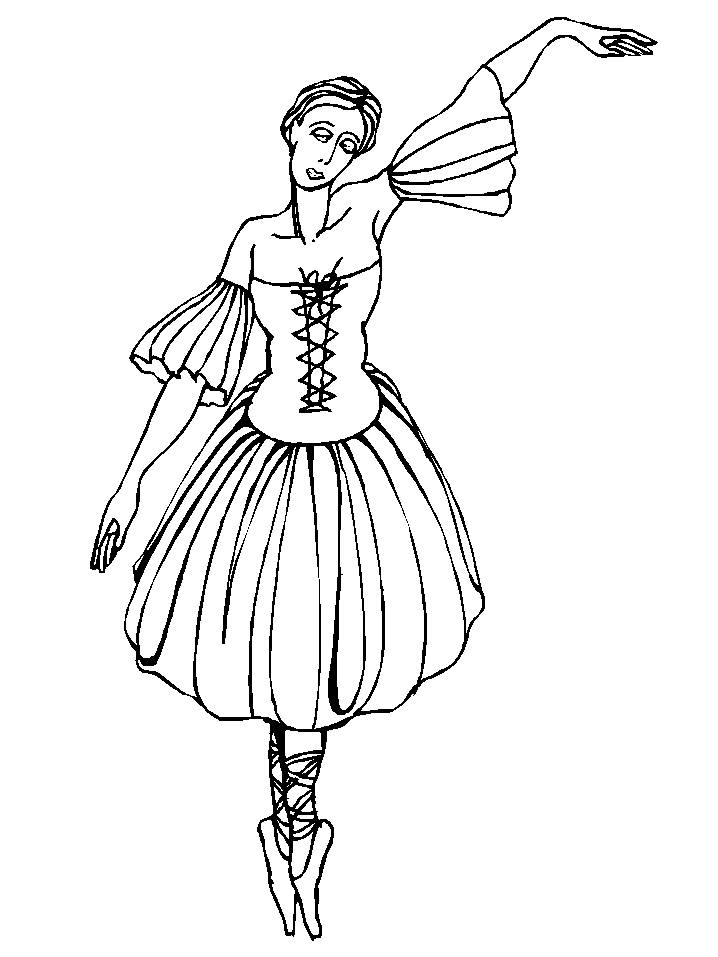 Ballet Sports Coloring Page