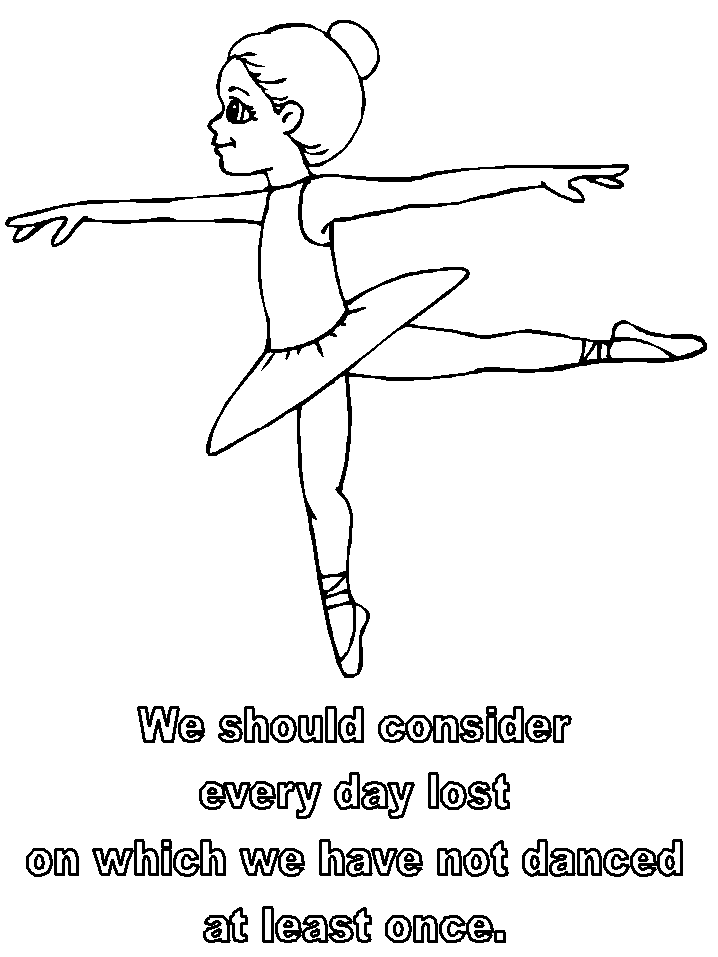 Ballet Sports Girl Coloring Pages Printable