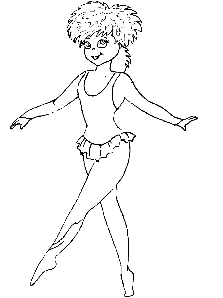 Ballet Sports Girl Dancer Coloring Pages
