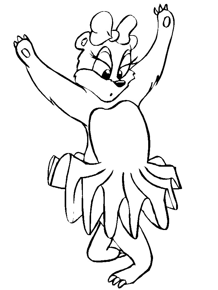 Ballet Bear Sports Coloring Pages