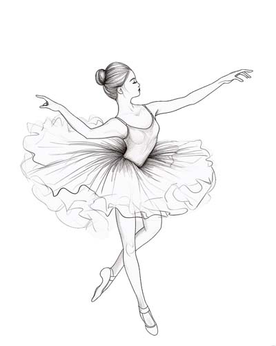 Ballet Dancer Coloring Page