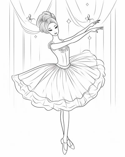 Ballet Dancer Coloring Pages