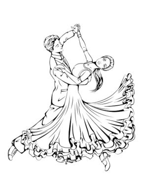 Ballroom Dancing Coloring Pages & coloring book.