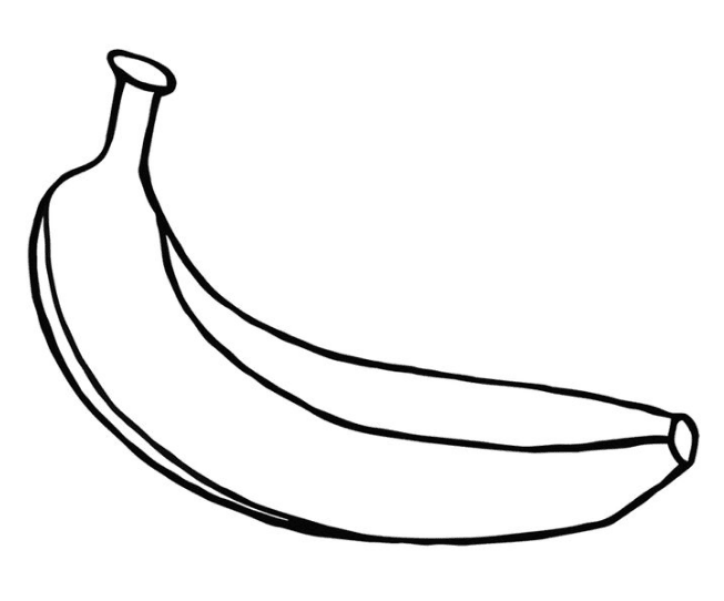Banana Coloring Page coloring page & book for kids.