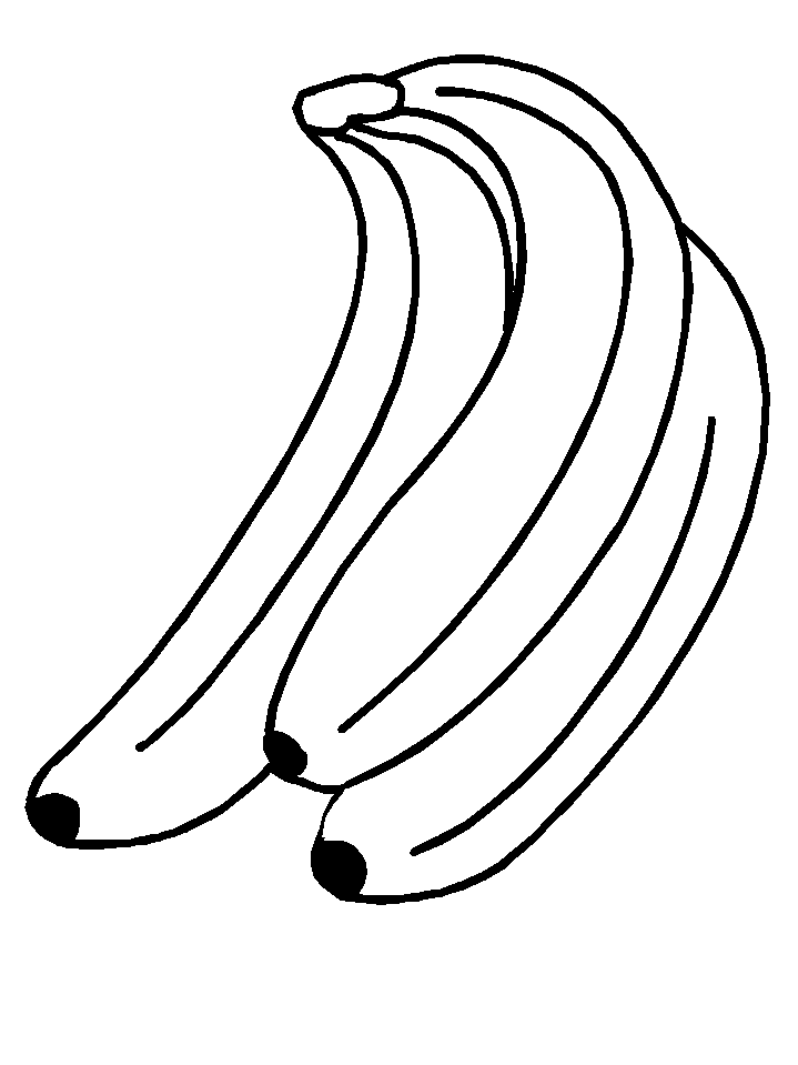 Banana Fruit Coloring Pages