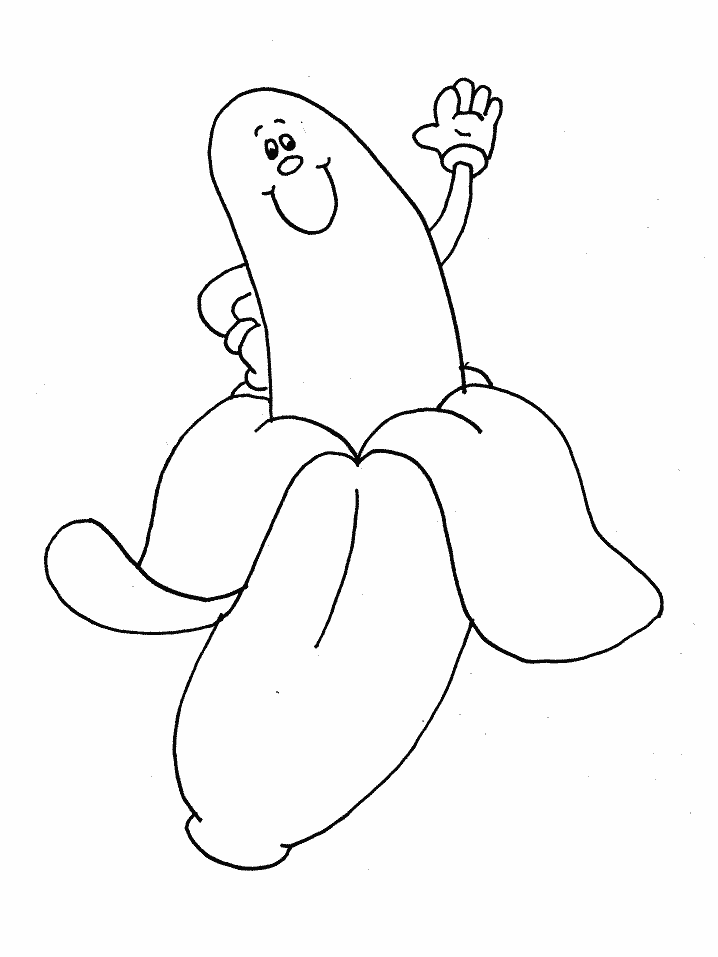 Banana Fruit Coloring Page