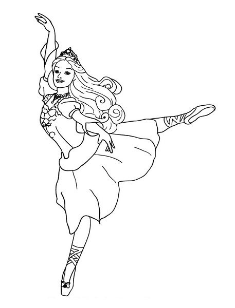 Barbie 12 Dancing Princesses Coloring Pages