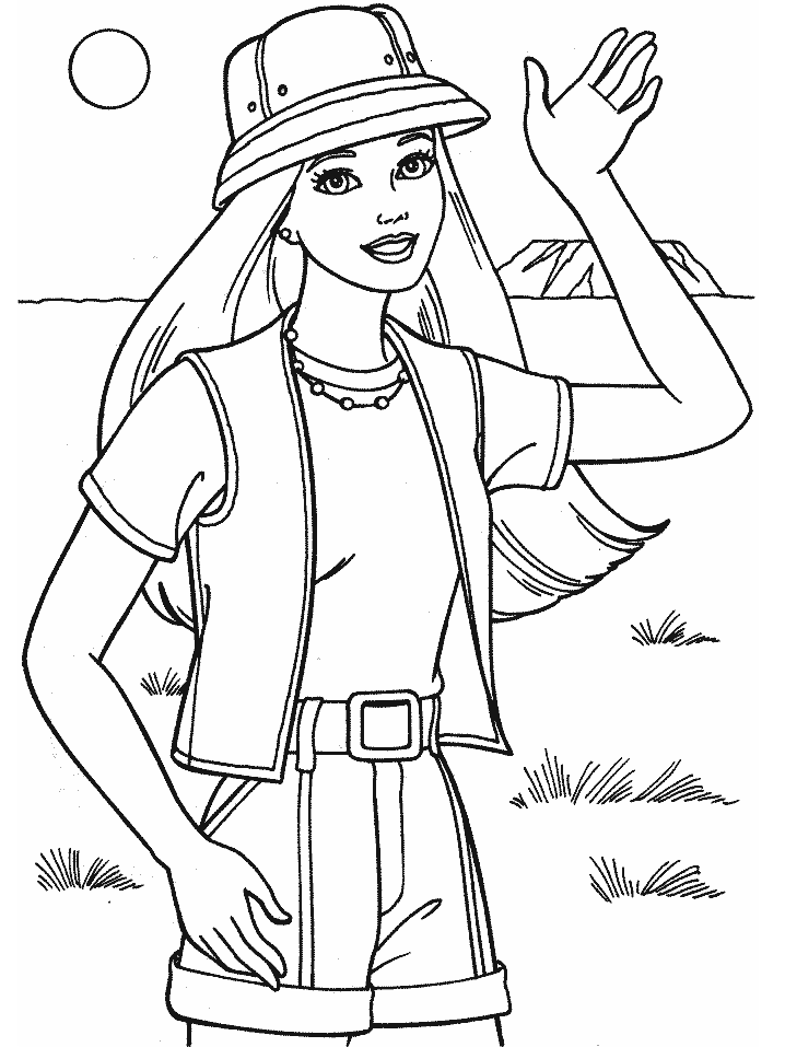 Barbie Cartoons Coloring Pages Printable