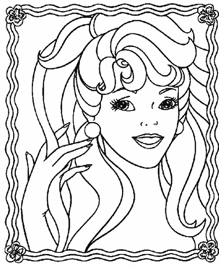 Barbie Cartoons Coloring Page Printable