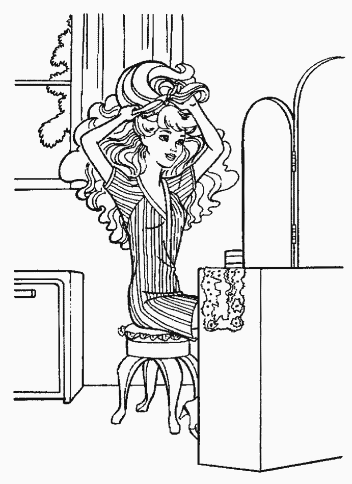 Free Barbie Cartoons Coloring Pages