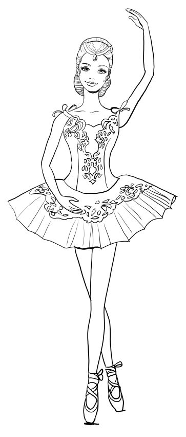 Barbie Dancing Coloring Pages