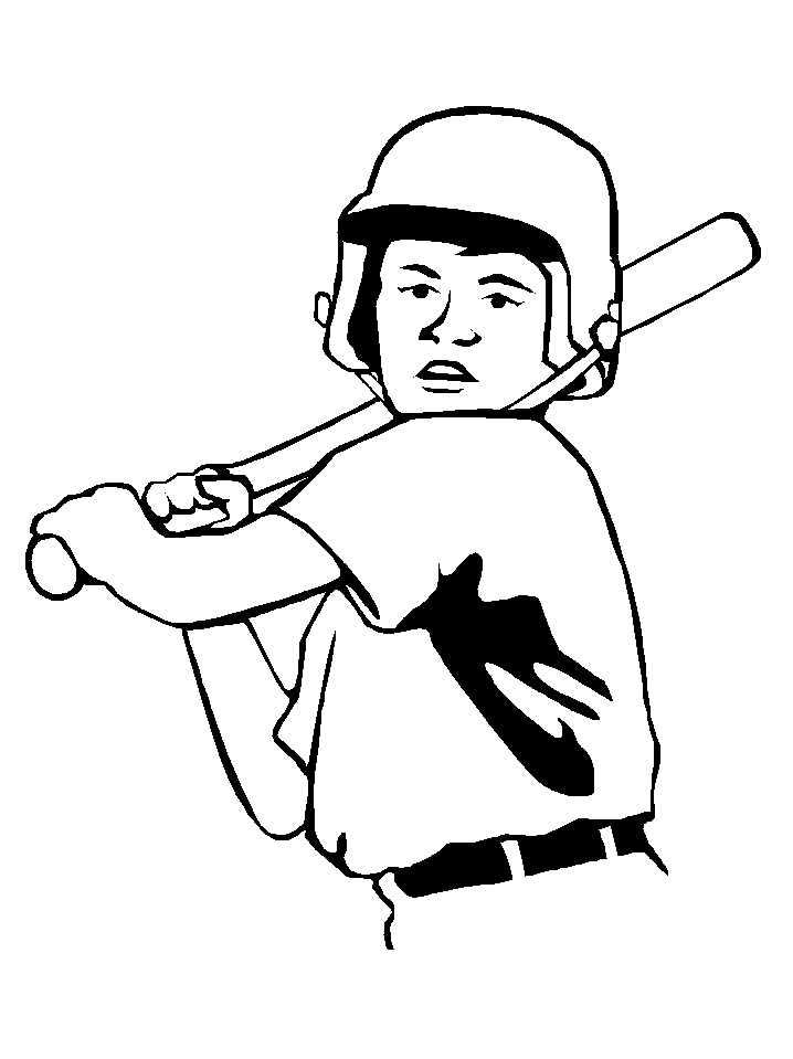 Baseball Sports Player Coloring Pages