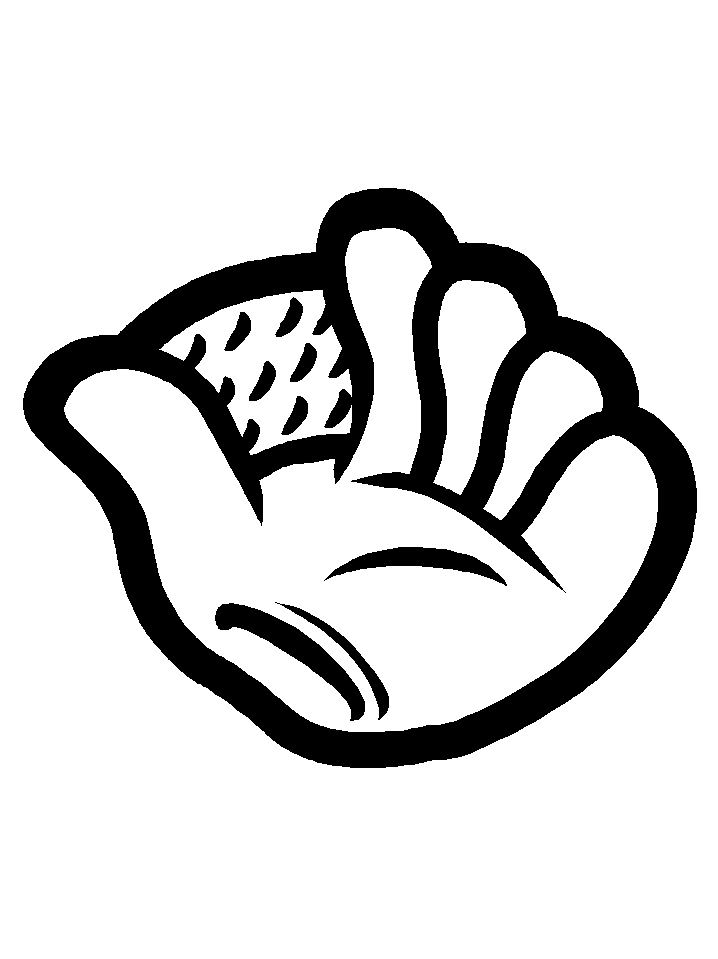 Baseball Gloves Sports Coloring Pages