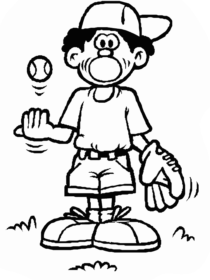 Baseball Player Sports Coloring Pages