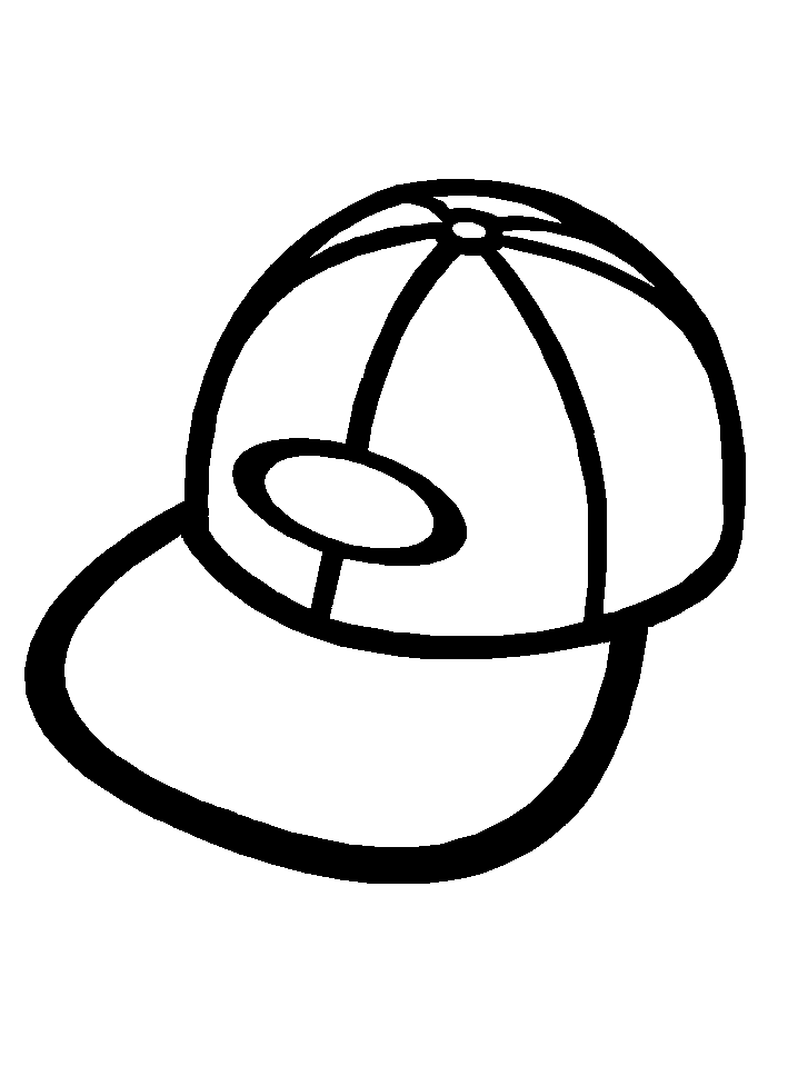 Baseball Hat Coloring Page