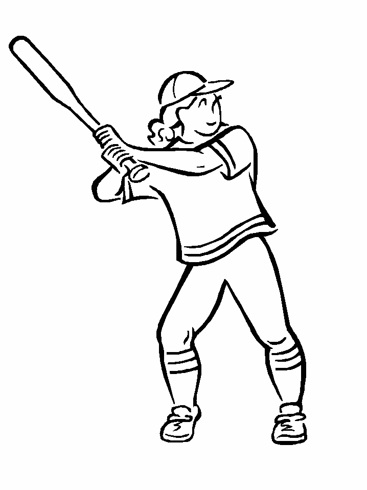 Baseball Man Sports Coloring Pages