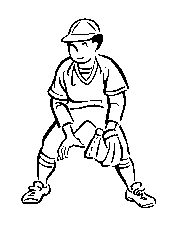 Baseball Sports Coloring Pages Printable Free
