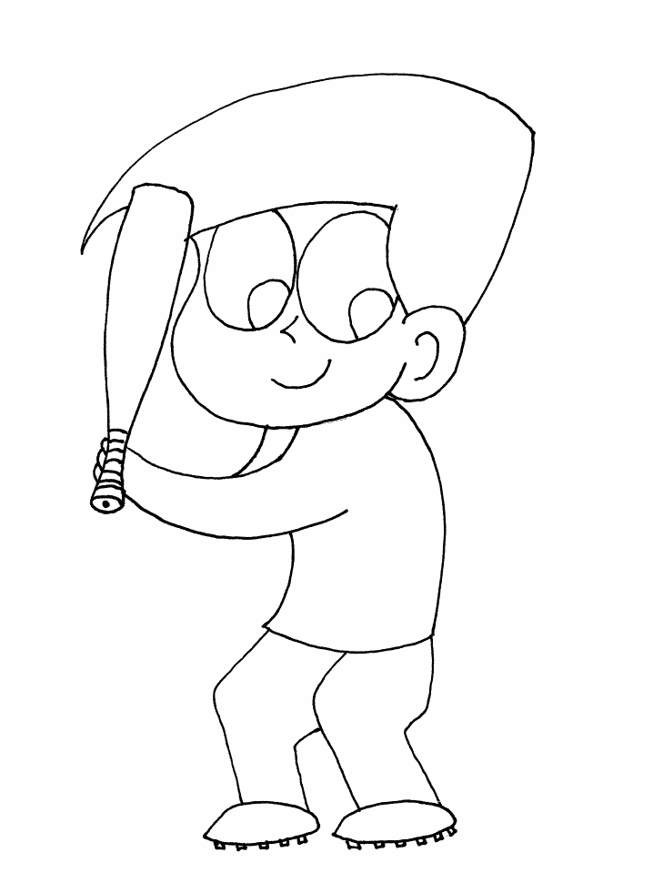 Baseball Boy Coloring Pages