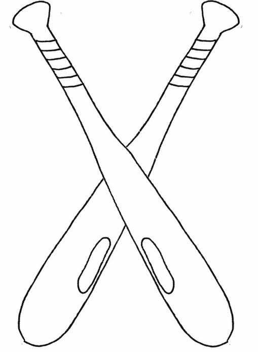 Baseball Bats Coloring Page coloring page & book for kids.
