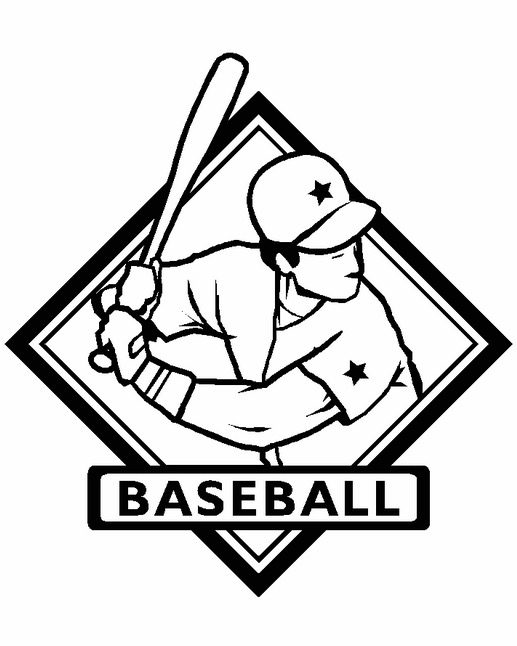 baseball logo coloring page