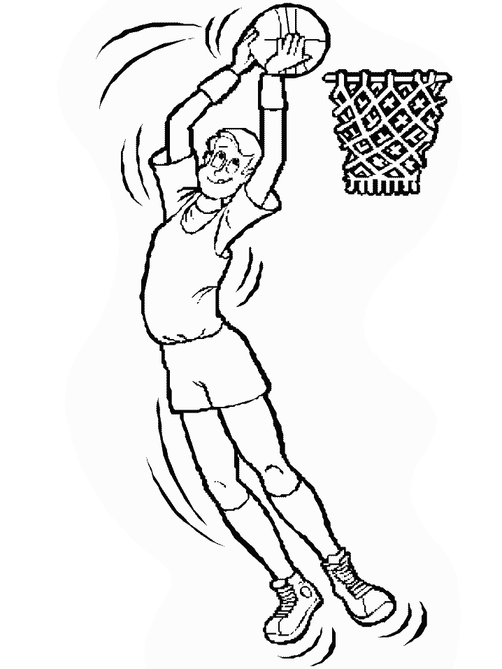Free Basketball Boy Coloring Pages
