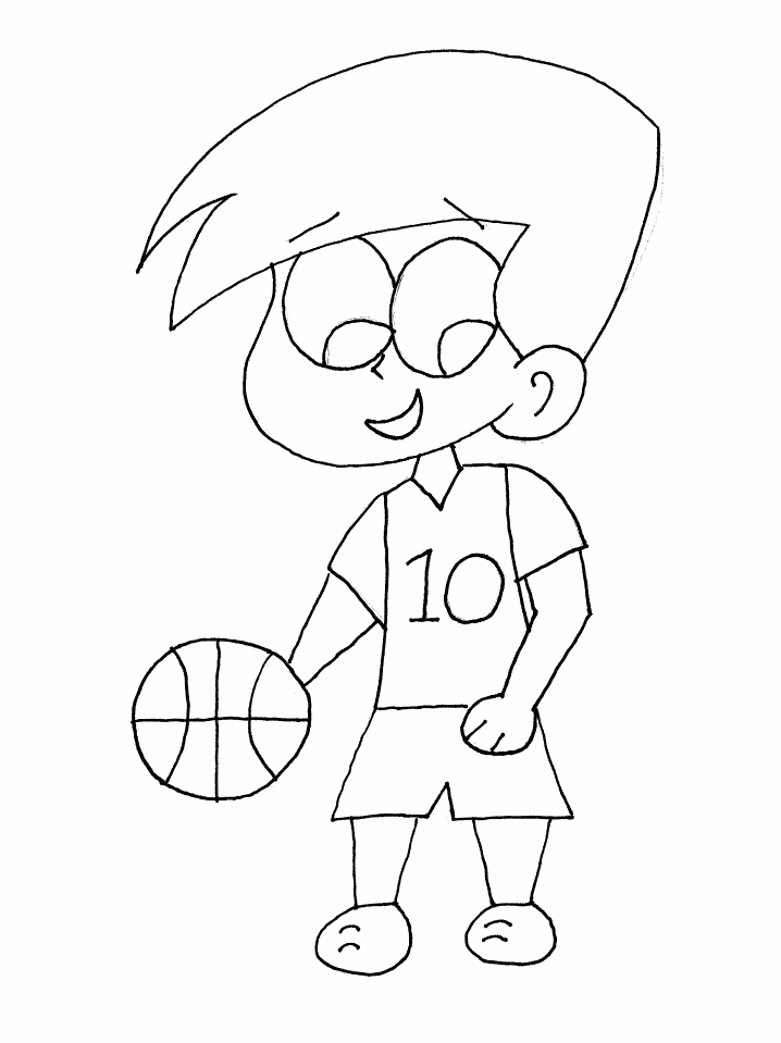 Basketball Boy Coloring Pages