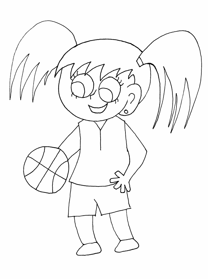 Basketball Girl Coloring Pages