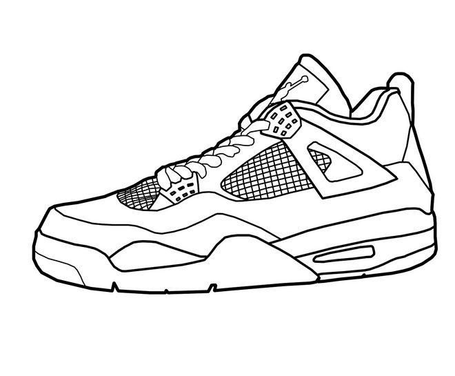 basketball shoes coloring page