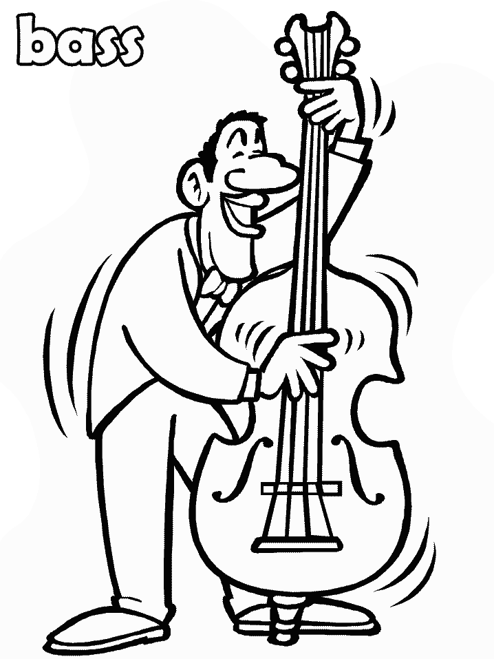 Bass Music Coloring Pages