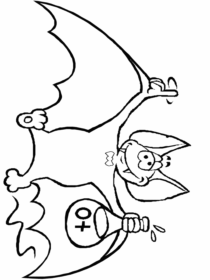 Funny Bats Coloring Pages