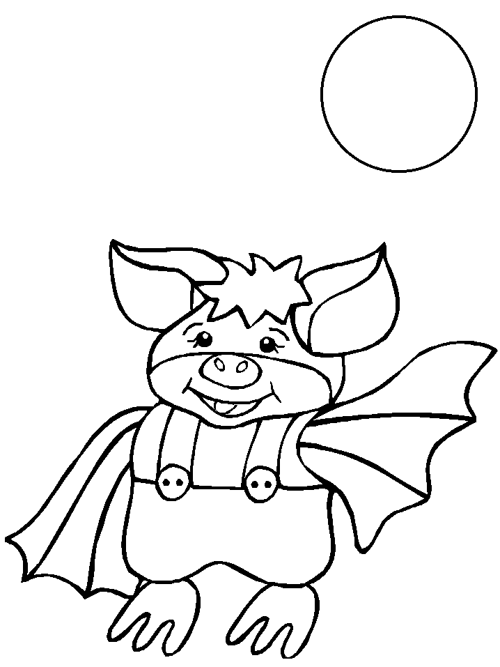 Cute Bats Coloring Pages