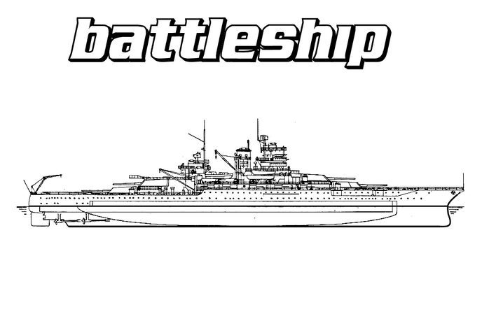 Battleship coloring page