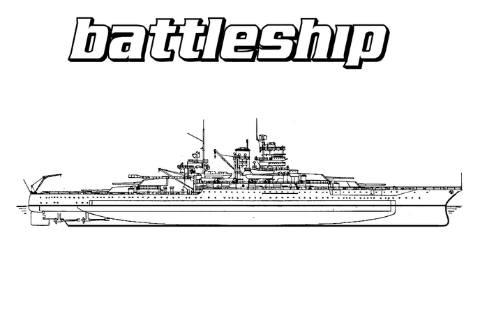 Battleship coloring page