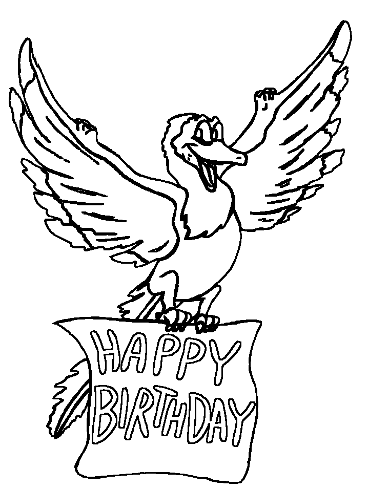 happy birthday coloring page