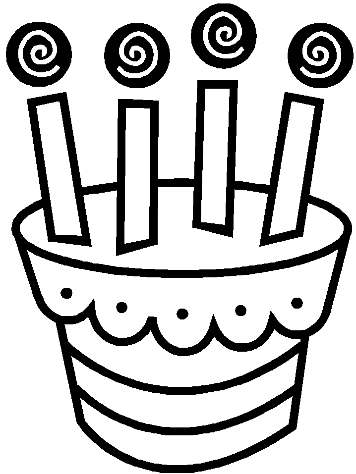 birthday cake happy birthday coloring page